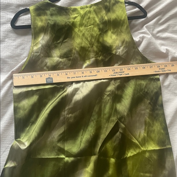 Vince Olive Green Silk Ombre Dress Size Large - Picture 6 of 7